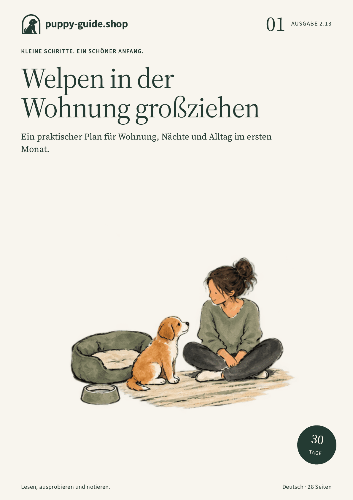 Welpen in der Wohnung großziehen