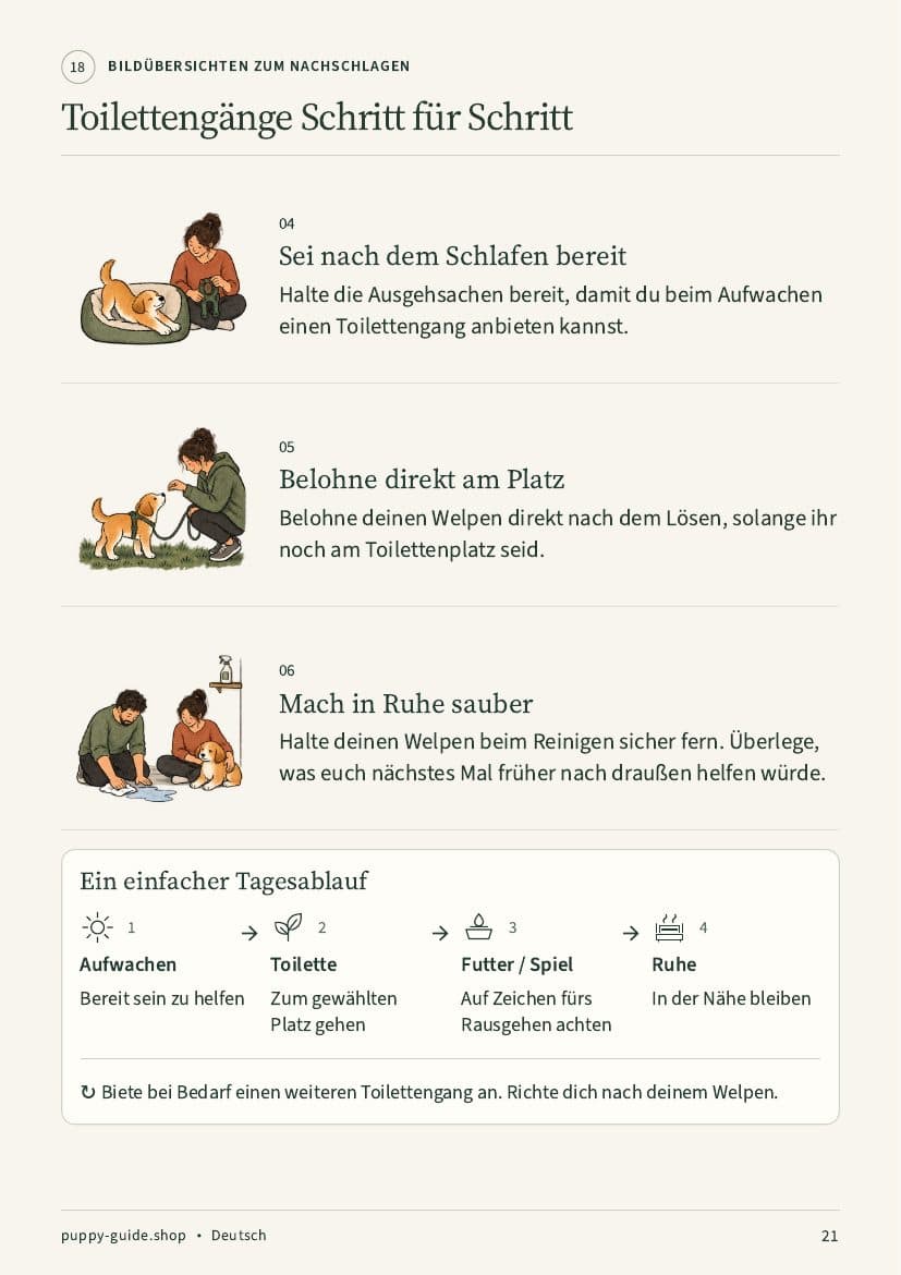 Toilettengänge Schritt für Schritt · Seite 21