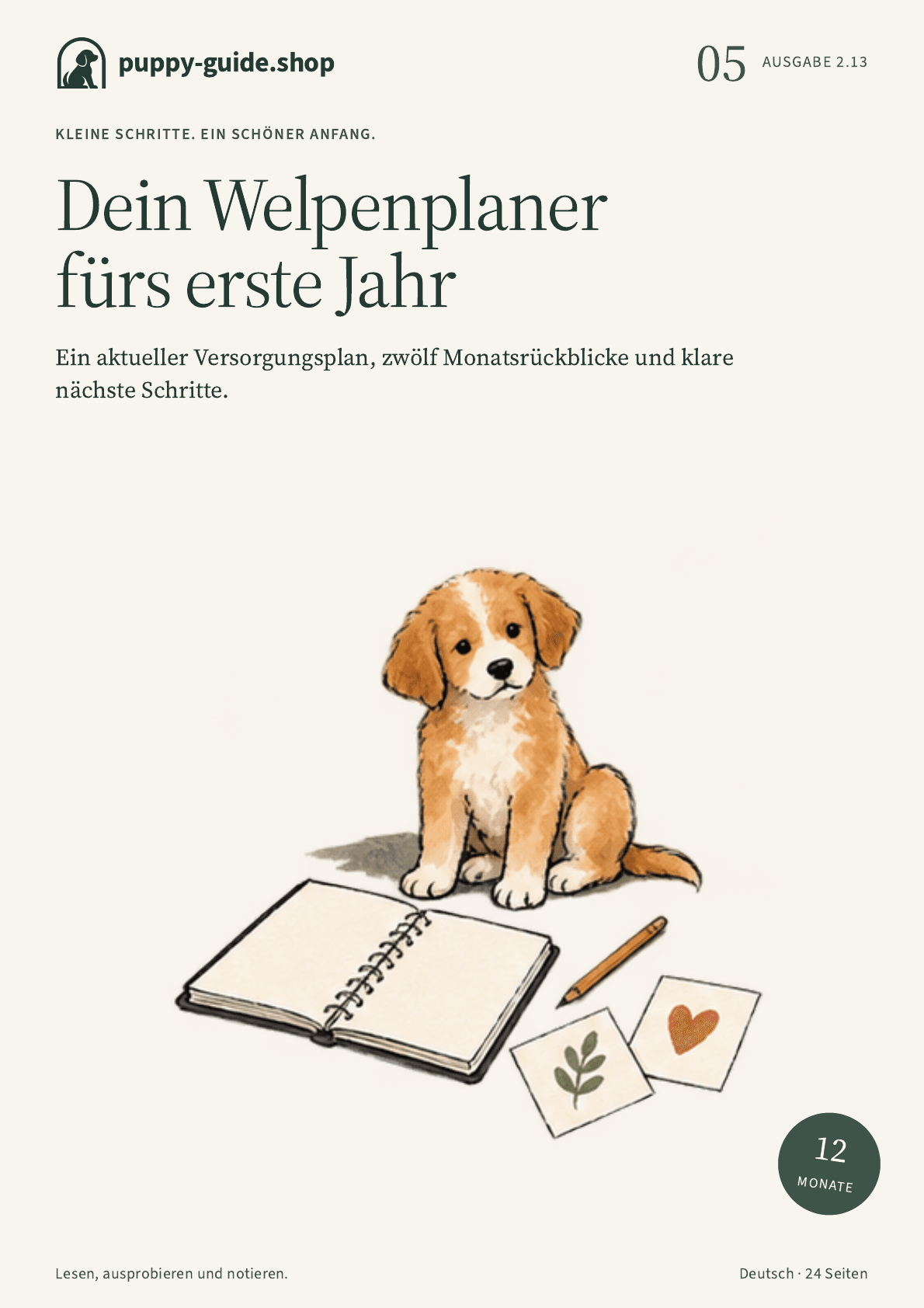 Dein Welpenplaner fürs erste Jahr