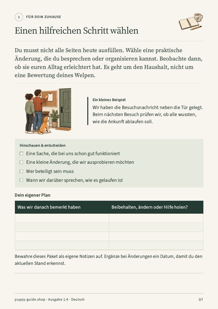 Einen hilfreichen Schritt wählen · Seite 7