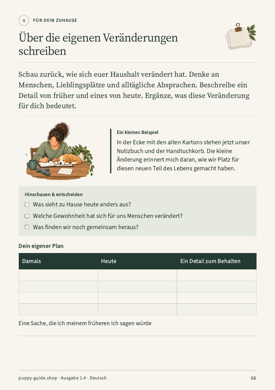 Über die eigenen Veränderungen schreiben · Seite 6