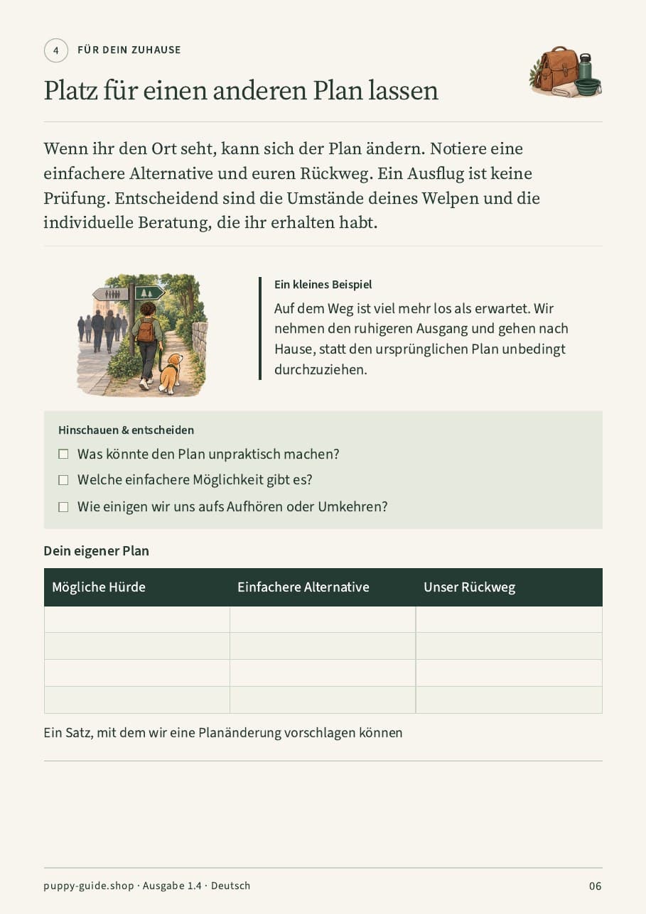 Platz für einen anderen Plan lassen · Seite 6