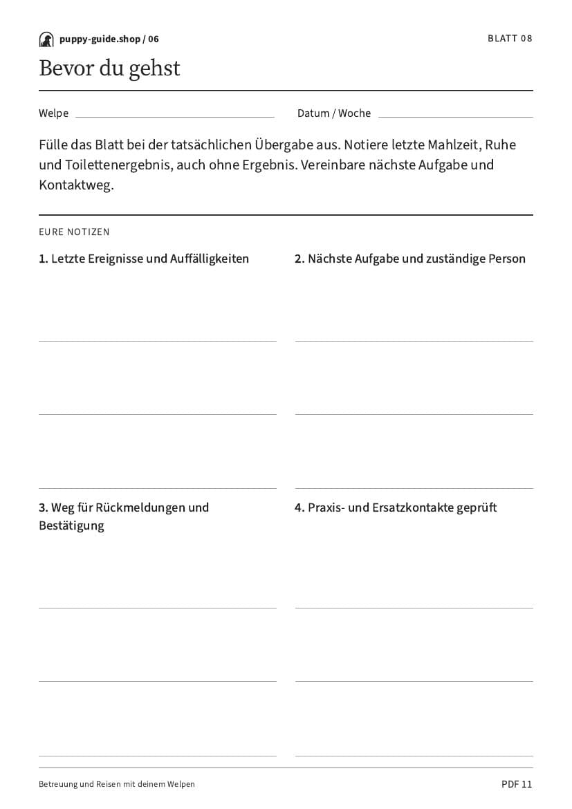 Bevor du gehst · Arbeitsblatt-PDF, Seite 11