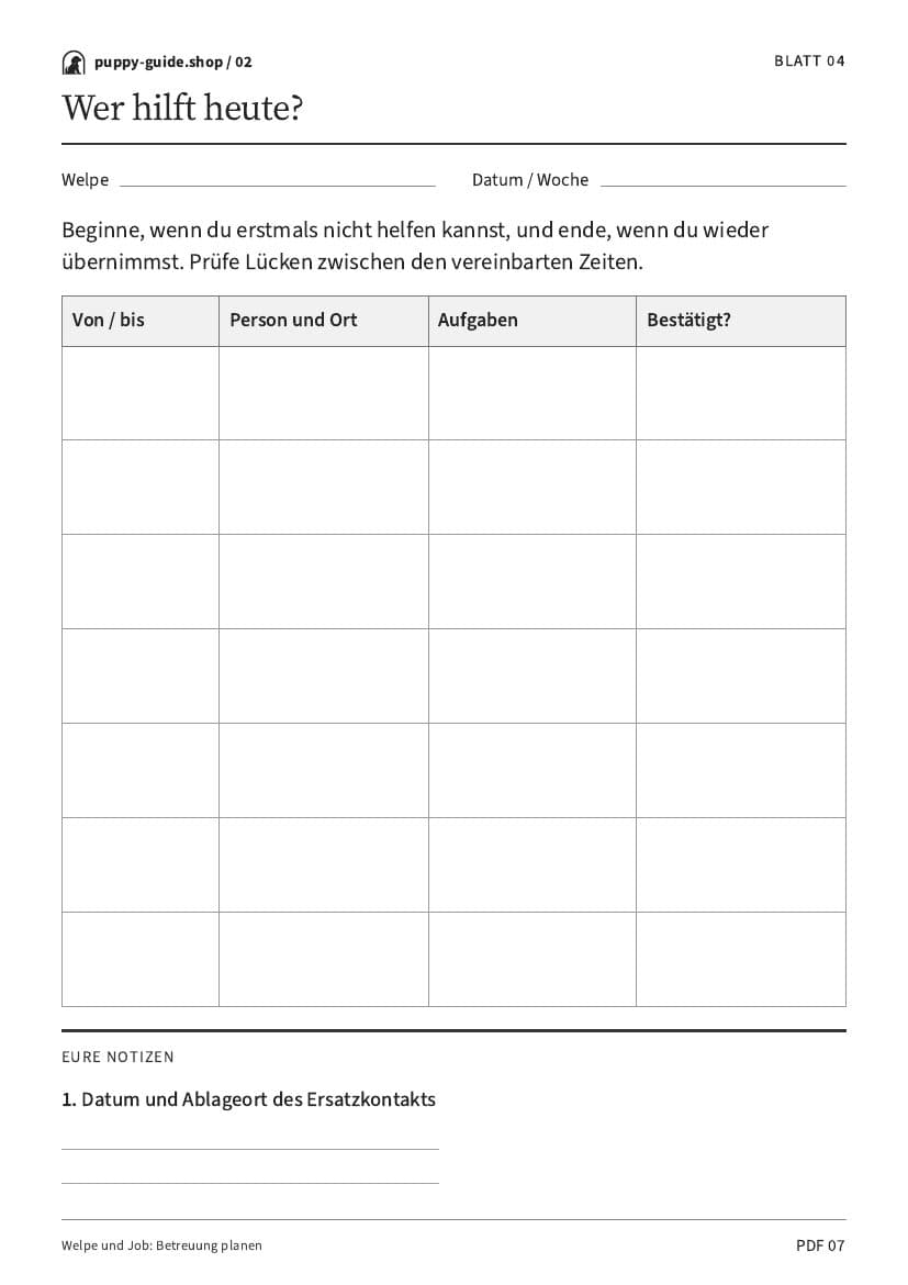 Wer hilft heute? · Arbeitsblatt-PDF, Seite 7