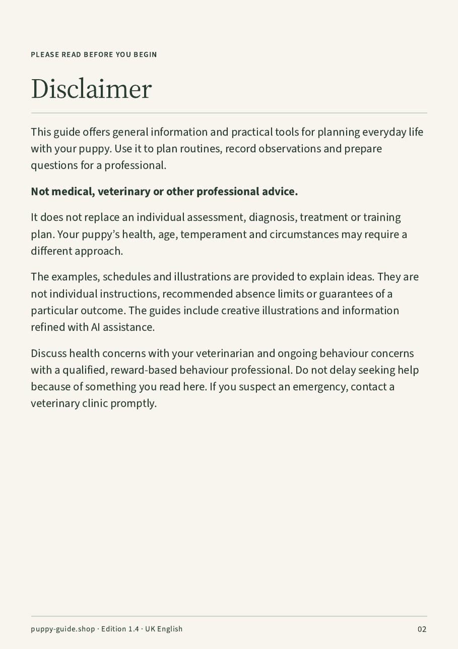 Disclaimer · Page 2