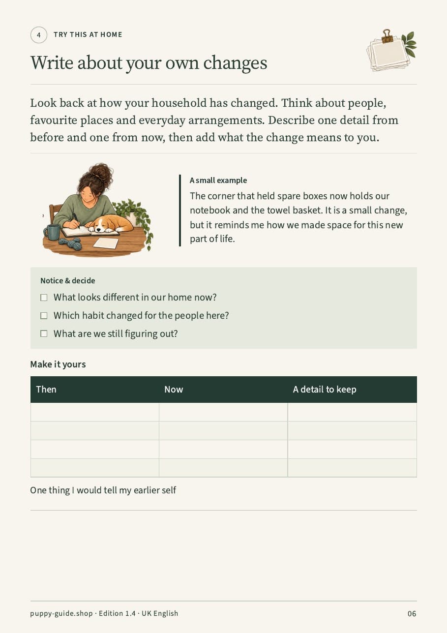 Write about your own changes · Page 6