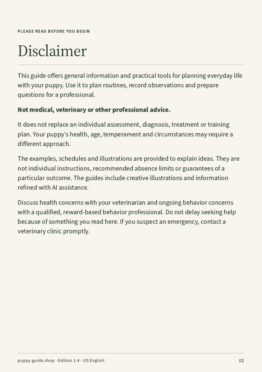 Disclaimer · Page 2