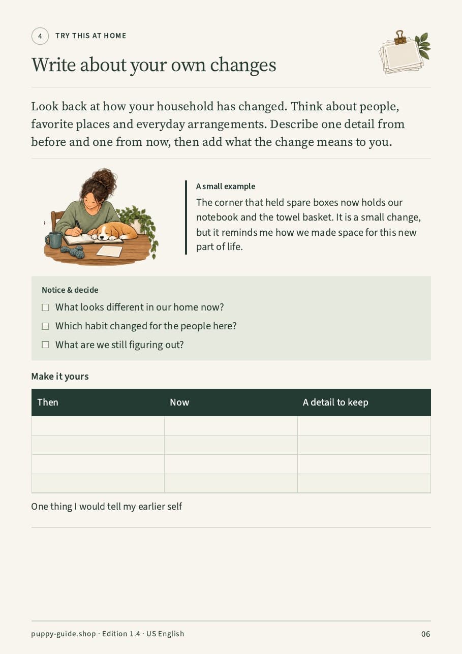 Write about your own changes · Page 6