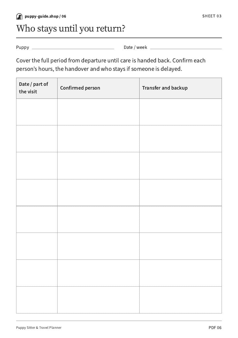 Who stays until you return? · Worksheet PDF, page 6