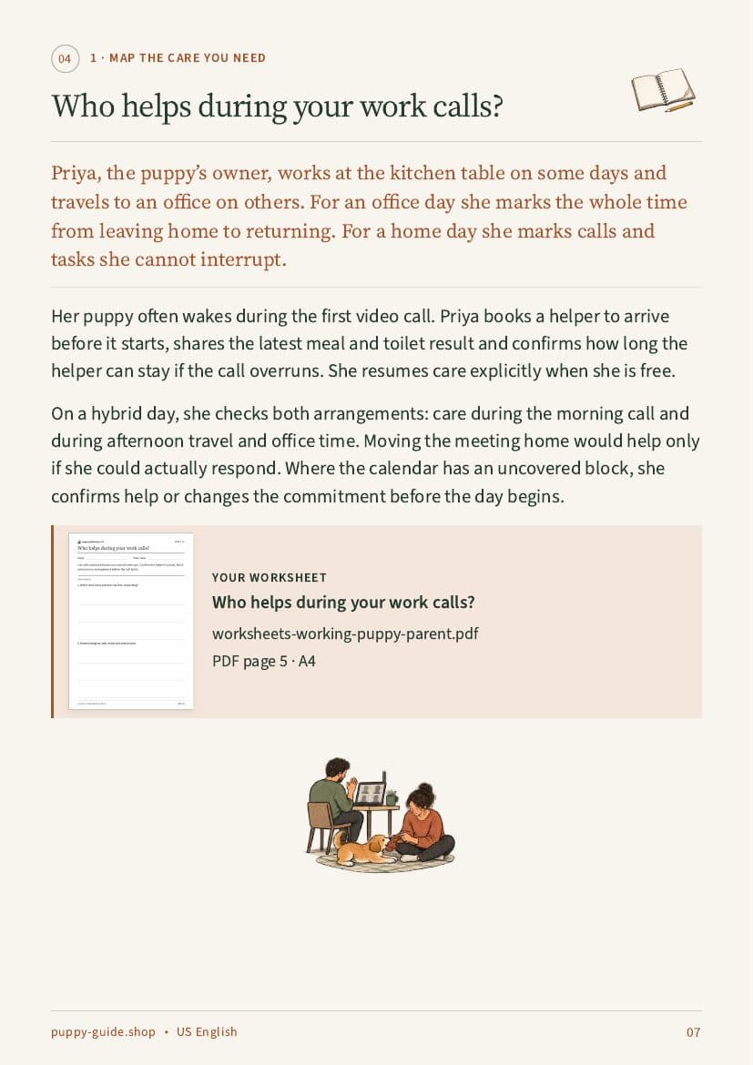Who helps during your work calls? · Page 7