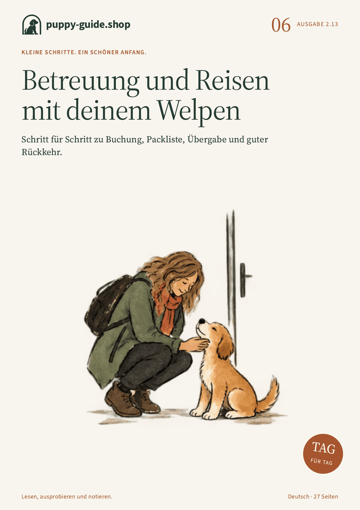 Betreuung und Reisen mit deinem Welpen