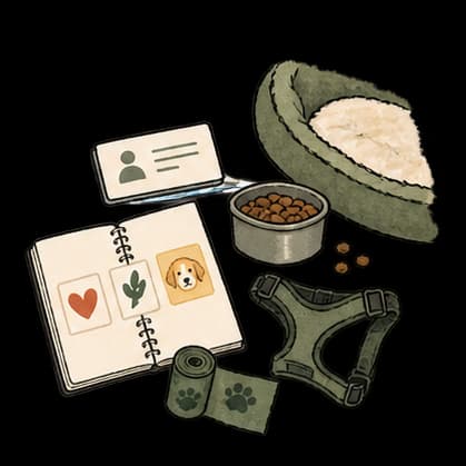 Leave notes with the supplies